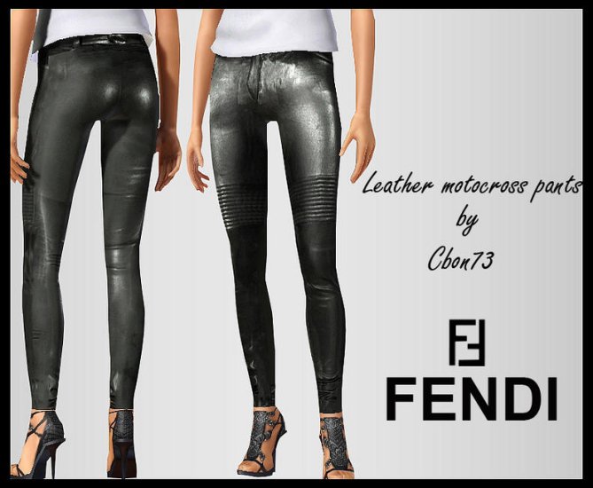 Spodnie - FENDI Leather Motocross Pants.jpg