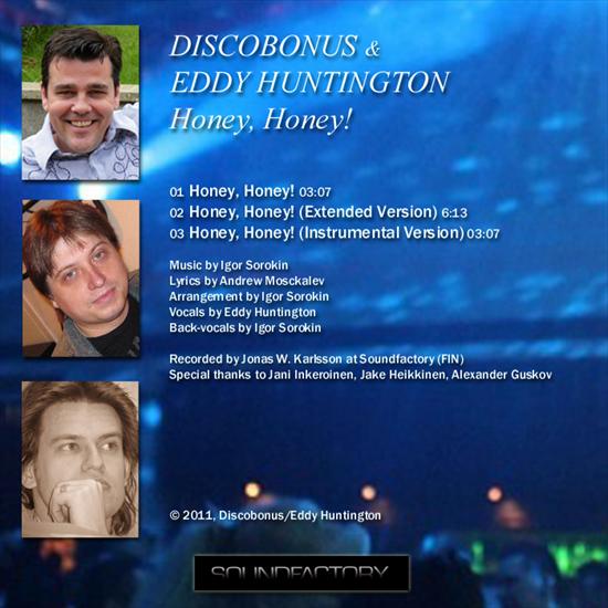 Discobonus  Eddy Huntington - Honey, Honey 12 2011 - Discobonus  Eddy Huntington - Honey, Honey back.jpg