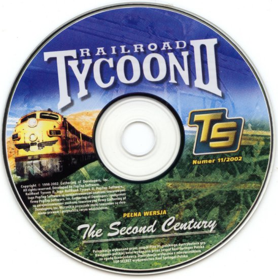 top Secret scany płyt i okładek CD - 2002-11 Top Secret płyta Railroad Tycoon II.JPG