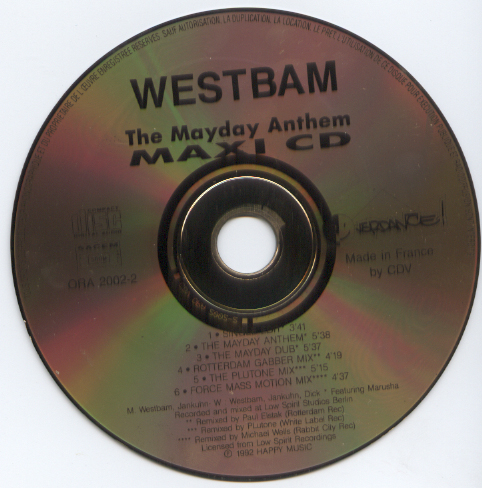 Westbam - S 1992 - The Mayday anthem FRA 6-track single ORA 2002-2 - cd.jpg