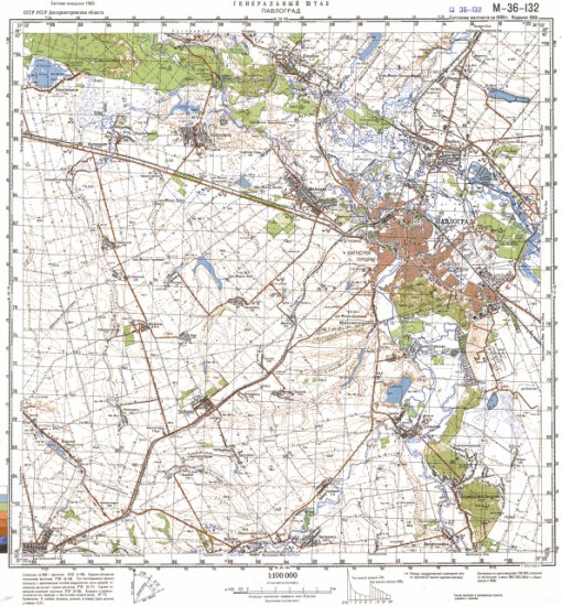 Mapy topograficzne Ukrainy 1-100 000  wersja radziecka z 1983r - M_36_132.JPG