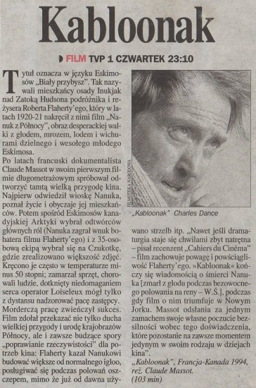 K - Kabloonak 1994, reż. Claude Massot Charles Dance, Georges ...h, Peter Hudson, Tony Vogel. Gazeta Telewizyjna 21 XI 1997.jpg