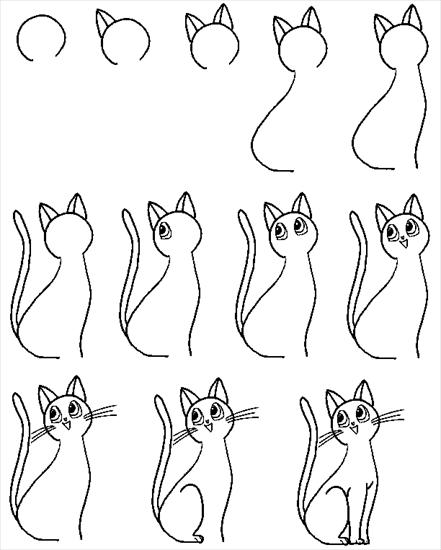 Jak narysować - nauka rysowania kotek.gif