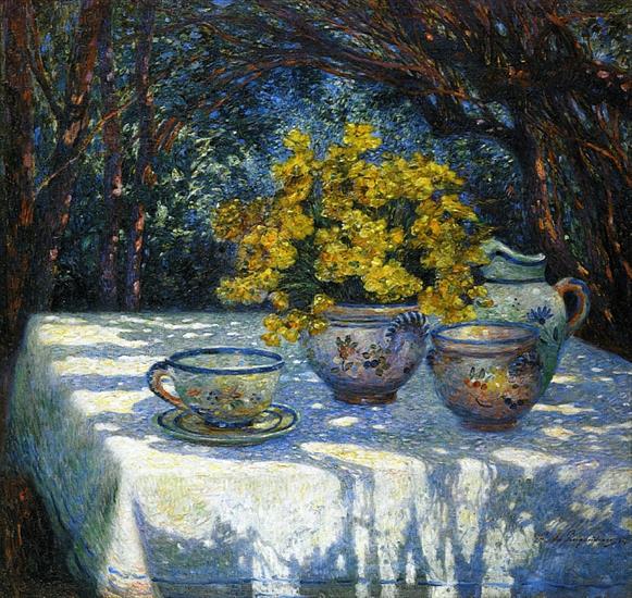 French Postimpressionism - Ferdinand du Puigaudeau - Table with Yellow Bouquet.jpeg