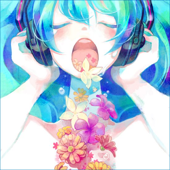 Vocaloids - Hatsune Miku - flower sing.jpg