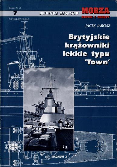 Biblioteczka magazynu MSiO - 07. Brytyjskie krążowniki lekkie typu Town okładka.jpg