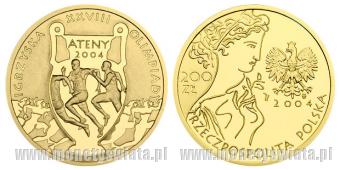 ZŁOTE - 200 złotych Igrzyska XXVII Olimpiady Ateny 2004.jpg