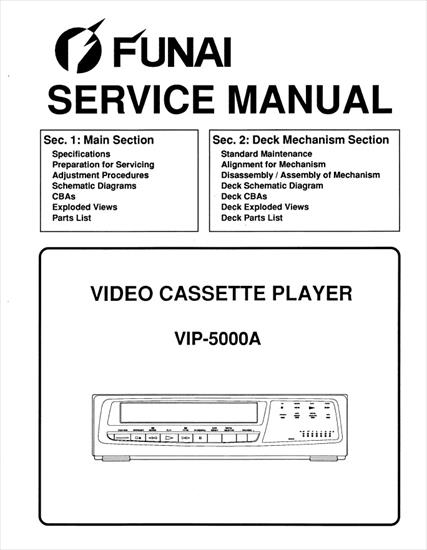 ZZZ Okładki - Funai - VCP - VIP-5000A - Service Manual.jpg