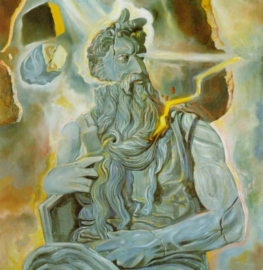 Salvador Dali - ponad 620 - 1982_35_After Michelangelos Moses, on the Tomb of Julius II in Rome, 1982.jpg